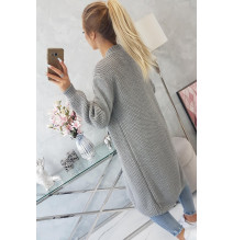 Dámsky sveter dlhý kardigán MI2019-2 tmavošedý