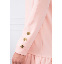 Dámske šaty s volánom MI66188 svetlo pudrovo ružové