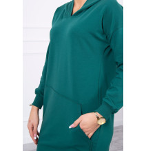 Dress with hood MI67292 green