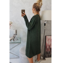 Dámsky sveter dlhý kardigán MI2019-2 khaki