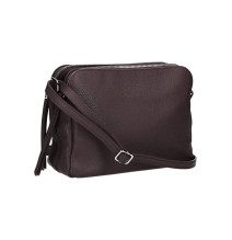 Genuine Leather Handbag 517 dark brown