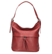 Leather Shoulder Bag 631 dark red