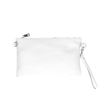 Bőr kézitáska MI49 fehér Made in Italy