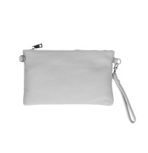 Genuine Leather Handbag MI49 gray Made in Italy