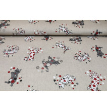 Tessuto al metro - tela - gatti, h. 140 cm