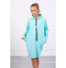 Šaty s kapucňou Bonjour MI0153 mätové
