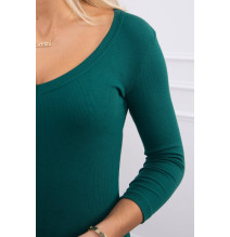 Women's neckline dress MI8863 green