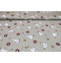 Dekorační látka Husy, šírka 140 cm