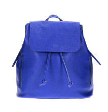 Leather backpack 420 azure blue Made in Italy