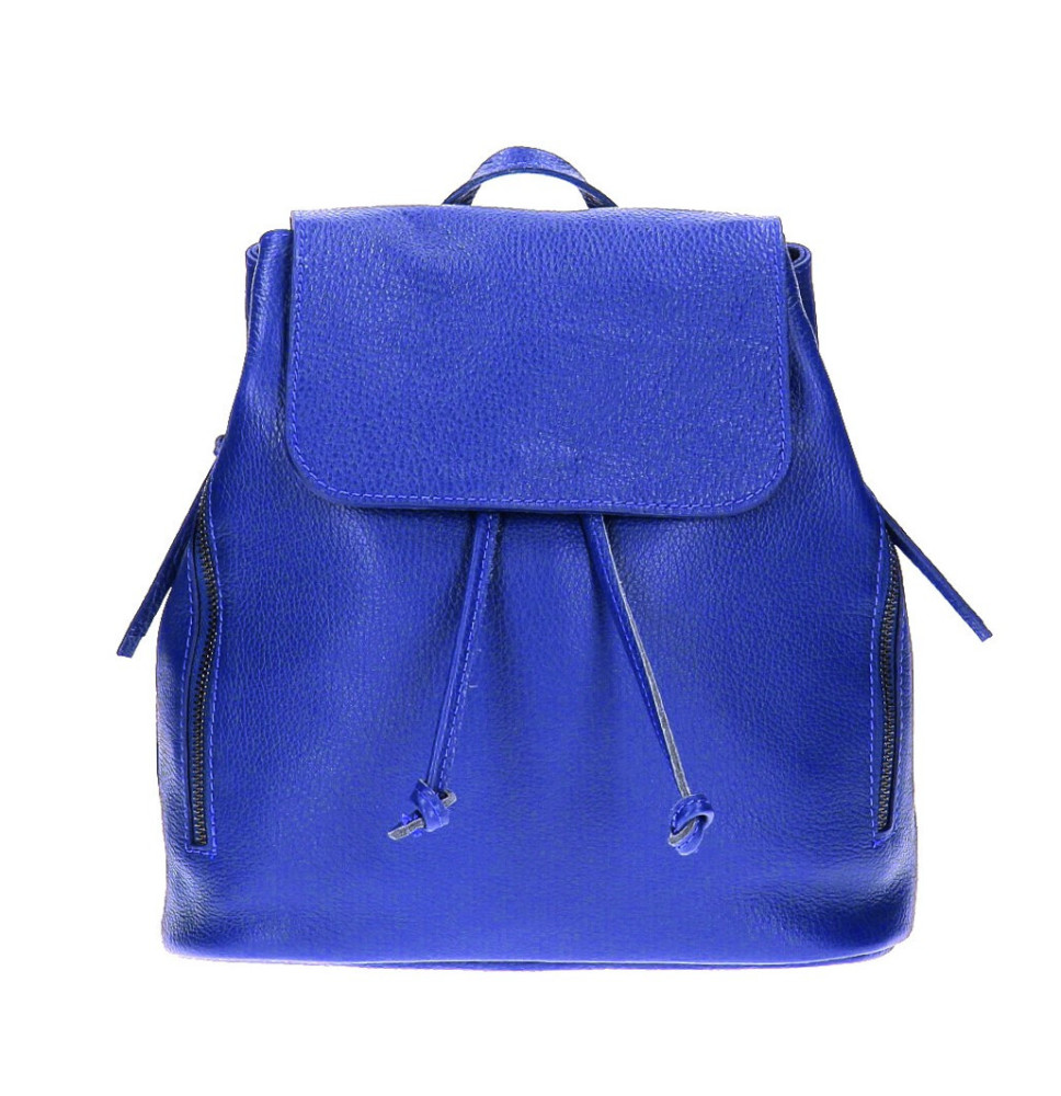 Lederrucksack 420 azurblau Made in Italy