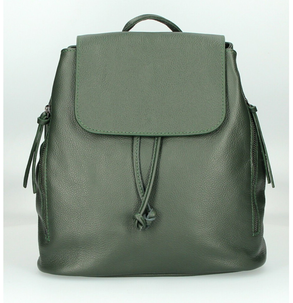 Lederrucksack 420 dunkelgrün Made in Italy