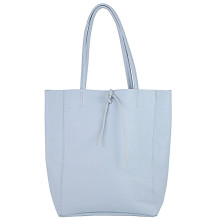 Maxi Borsa in pelle 396 celeste