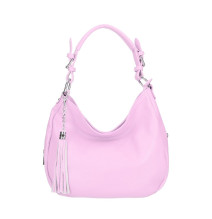 Echt Leder Schultertasche 210 lila Made in Italy