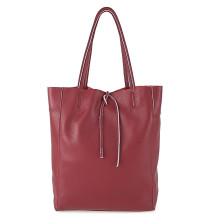 Maxi Borsa in pelle 396 rosso scuro
