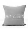 Pillowcase with zircons 40x40 cm light gray
