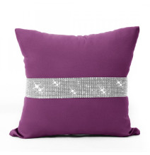 Pillowcase with zircons 40x40 cm fuxia