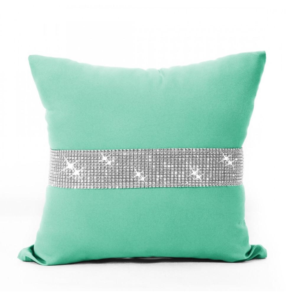 Pillowcase with zircons 40x40 cm mint
