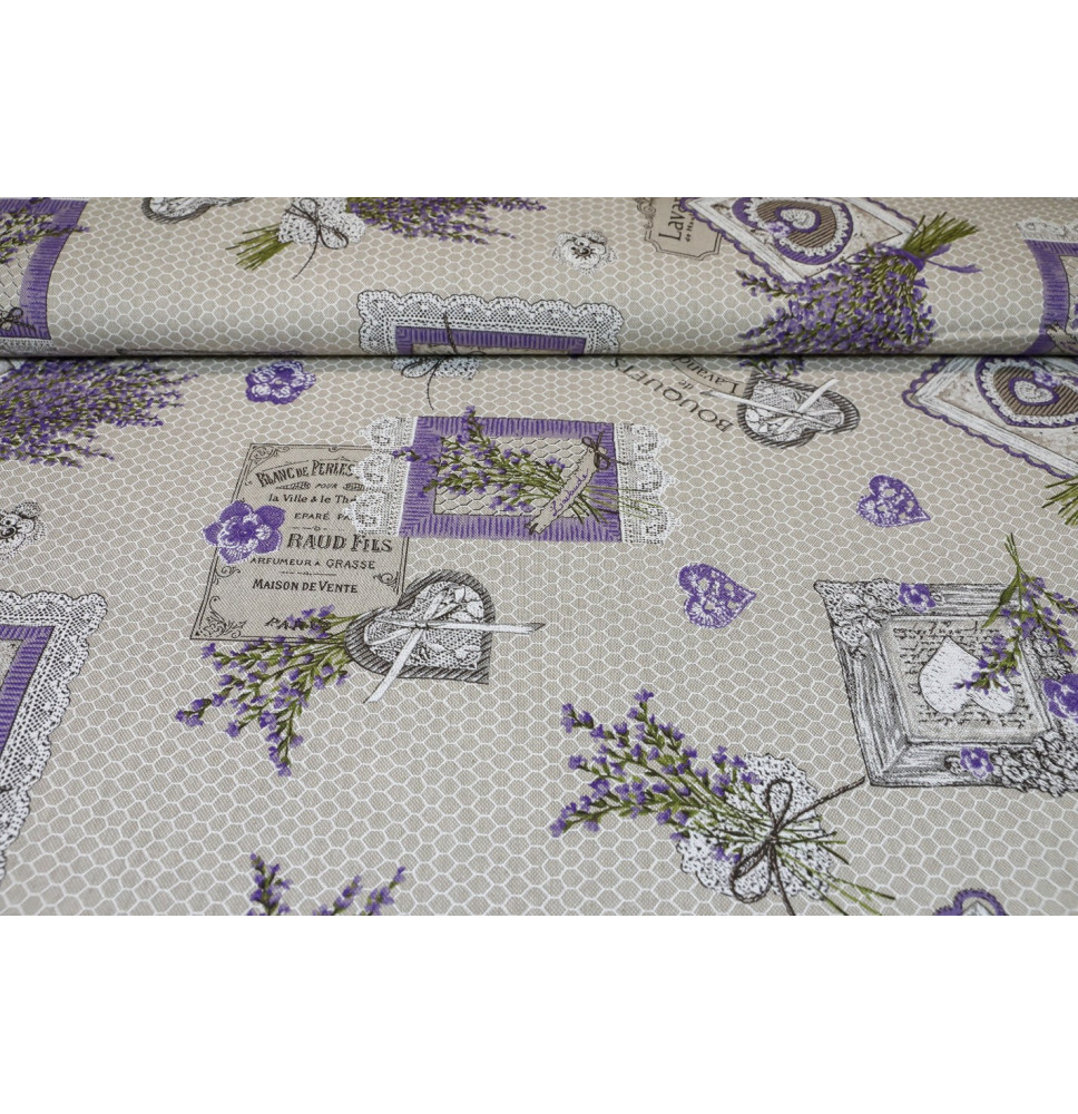 Tessuto al metro - tela - Mazzo di lavanda