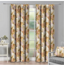 Curtain with plater tape 140x250 cm yellow