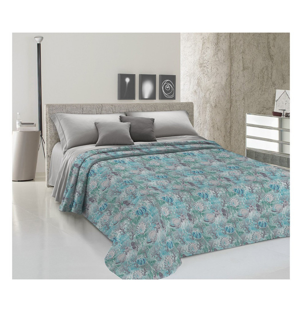 Bedcover Piquet Marina turquoise