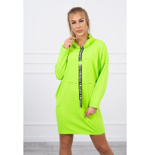 Dress with hood Bonjour MI0153 green neon