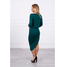 Women's asymmetrical dress MI8923 green