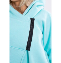 Women's sweatshirt with short zipper MI9110 mint