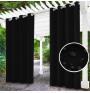 Garden curtain on rings on the terrace MIG01 black