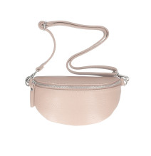 Marsupio in vera pelle MI163 rosa cipria Made in Italy