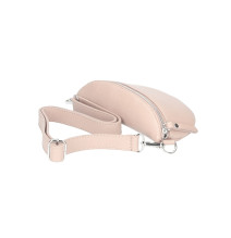 Woman Leather Waist Bag MI163 powder pink Made in Italy