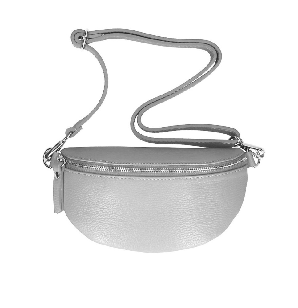 Marsupio in vera pelle MI163 grigio Made in Italy