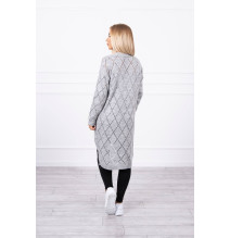 Women's sweater with geometric pattern MI2020-4 gray