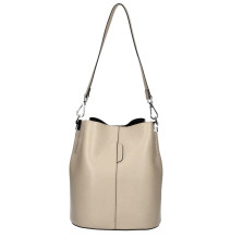 Kožená kabelka 401 Made in Italy šedohnedá