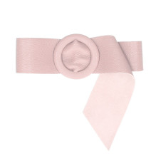 Women leather belt 224 Made in Italy powder pink