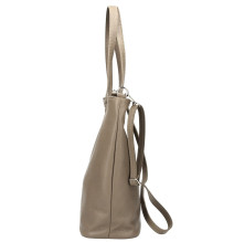 Genuine Leather Maxi Bag 165 beige MADE IN ITALY
