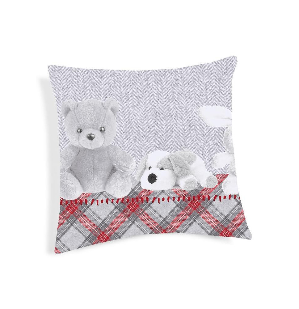 Pillowcase Plushies red 40x40 cm Made in Italy