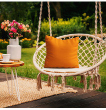 Waterproof garden cushion 50x50 cm orange