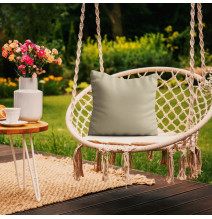 Waterproof garden cushion 50x50 cm beige