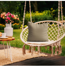 Waterproof garden cushion 50x50 cm dark beige
