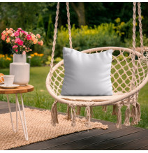 Waterproof garden cushion 50x50 cm white