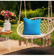 Waterproof garden cushion 50x50 cm azure blue