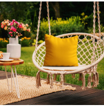 Cuscino da giardino impermeabile 50x50 cm giallo
