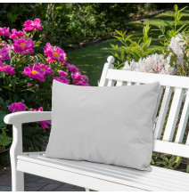 Waterproof garden cushion 50x70 cm light gray