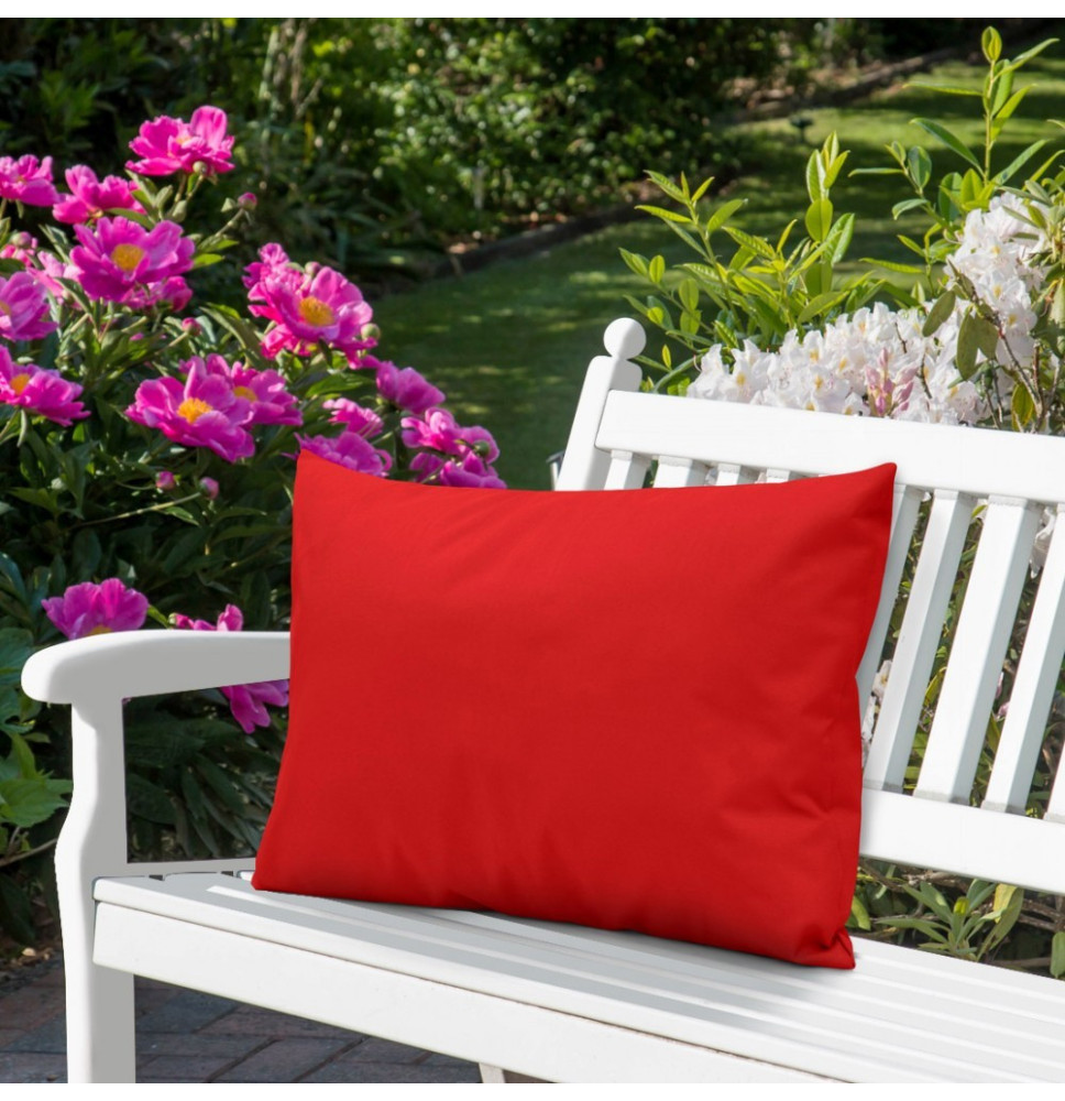 Waterproof garden cushion 50x70 cm red