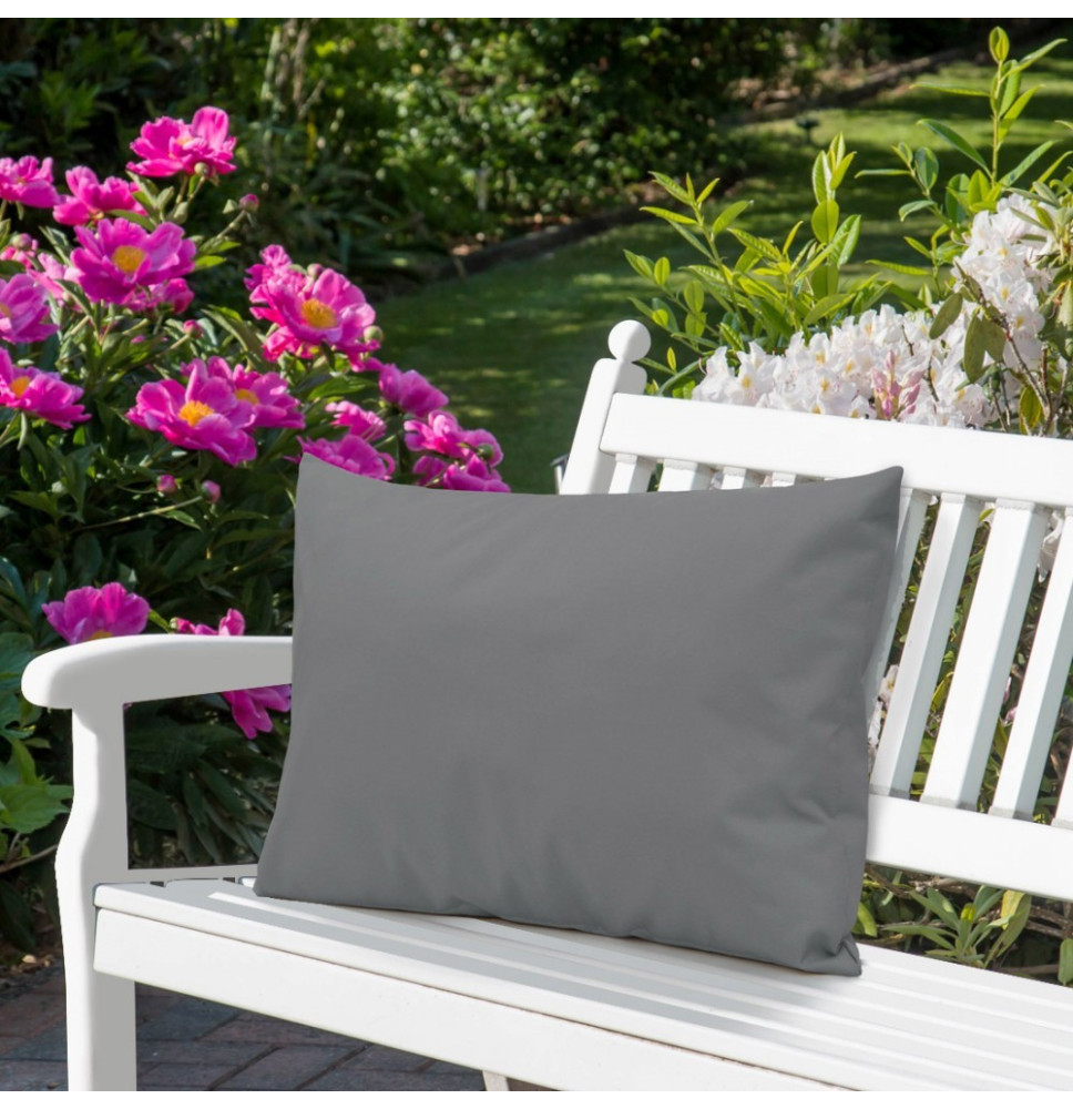 Waterproof garden cushion 50x70 cm dark gray