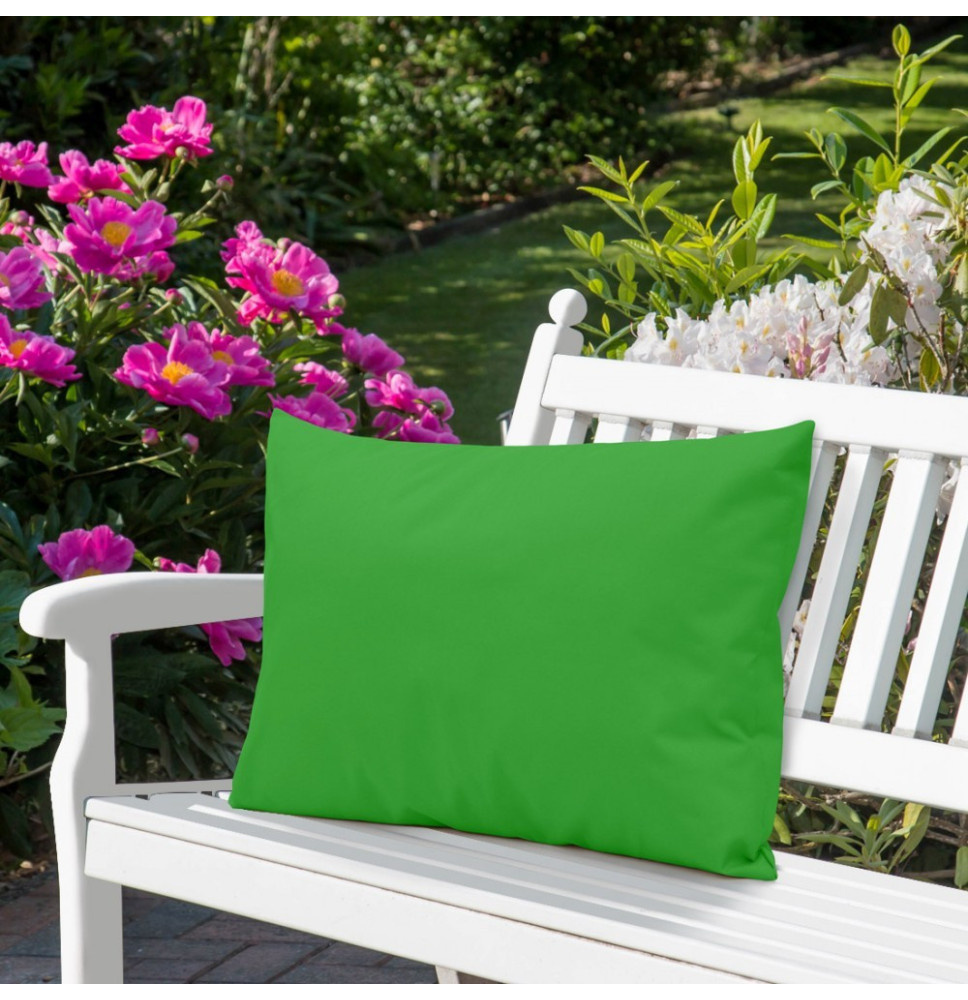 Waterproof garden cushion 50x70 cm green