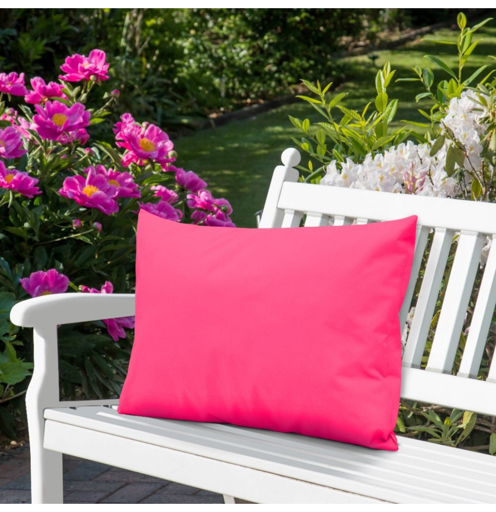 Waterproof garden cushion 50x70 cm dark pink