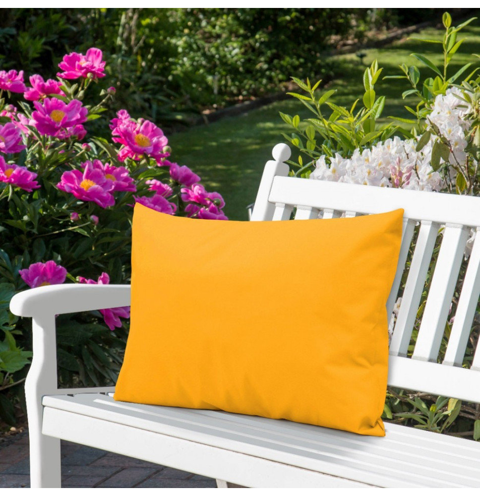 Waterproof garden cushion 50x70 cm yellow