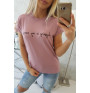 Women T-shirt SHOPPING IS MY CARDIO dark pink MI65297