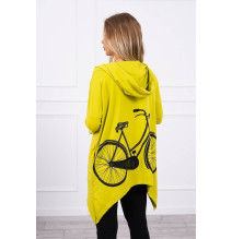 Women's sweatshirt with print of bicycle MI9139 kiwi